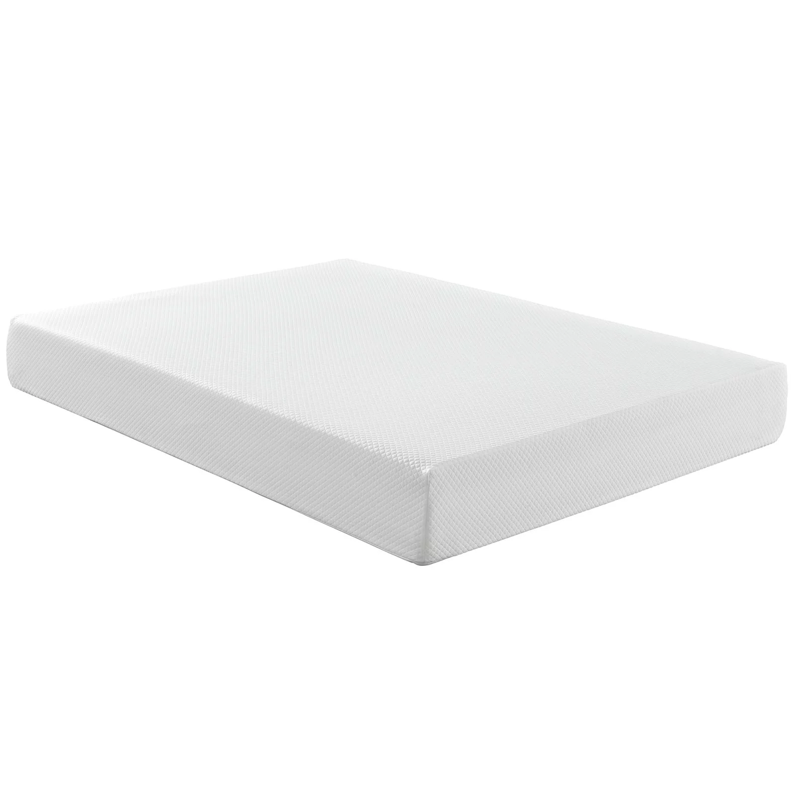 Modern Contemporary Urban Design Bedroom 10inch Full Size Mattress, White, Fabric