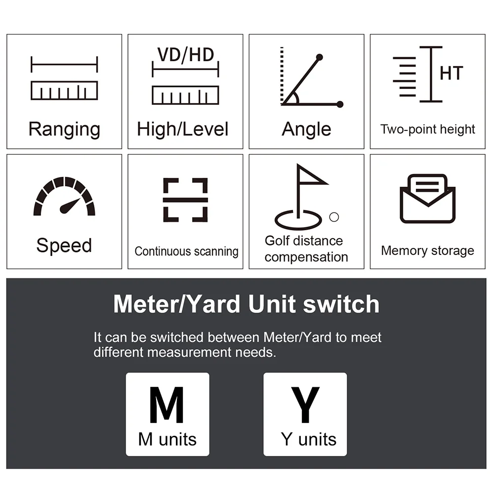 Sport Laser Rangefinder,DFITO 1000 Yards, Laser Golfing Range Finder with 6X Magnification