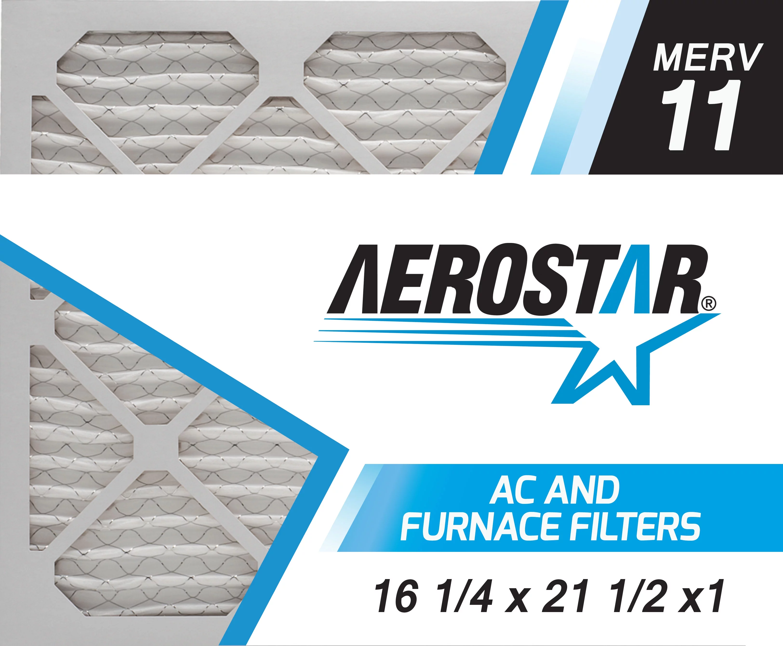 Aerostar 16 1/4x21 1/2x1 MERV  11,  Air Filter, Box of 4