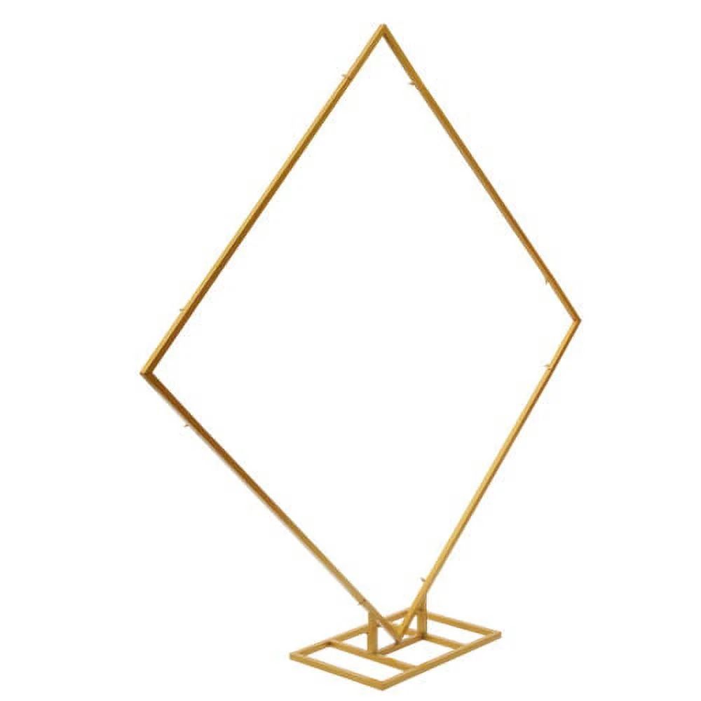 Backdrop Stand Metal Wedding Balloon Arch Kit 6.6ft Gold Square 2m Decor Frame