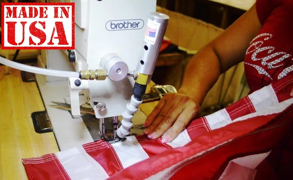 US Flag Factory - 2.5x4 FT American Flag (Sleeved) (Embroidered Stars, Sewn Stripes) - Outdoor SolarMax Nylon - Made in America