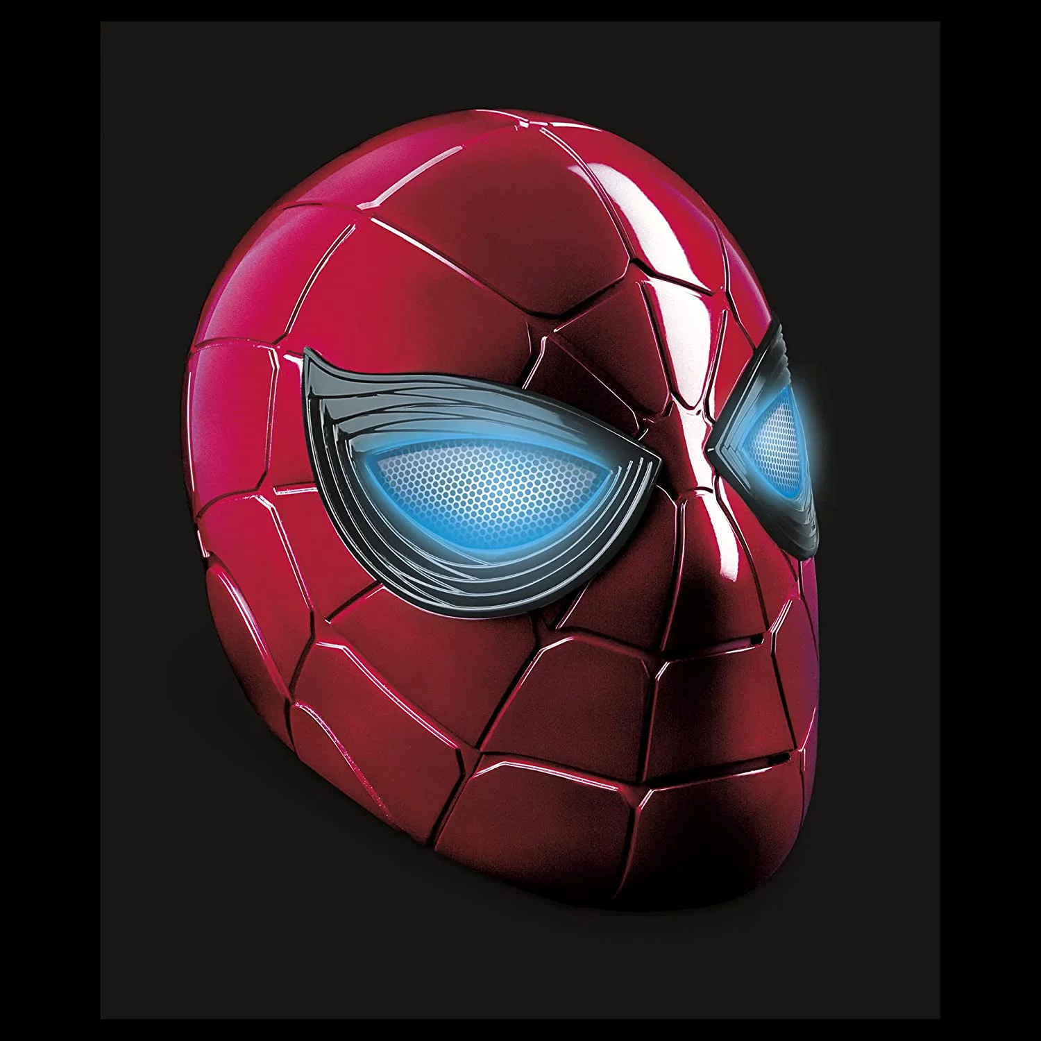 Spider-Man Marvel Legends Series Iron Spider Electronic Helmet with Glowing Eyes, 6 Light Settings and Adjustable Fit - Red