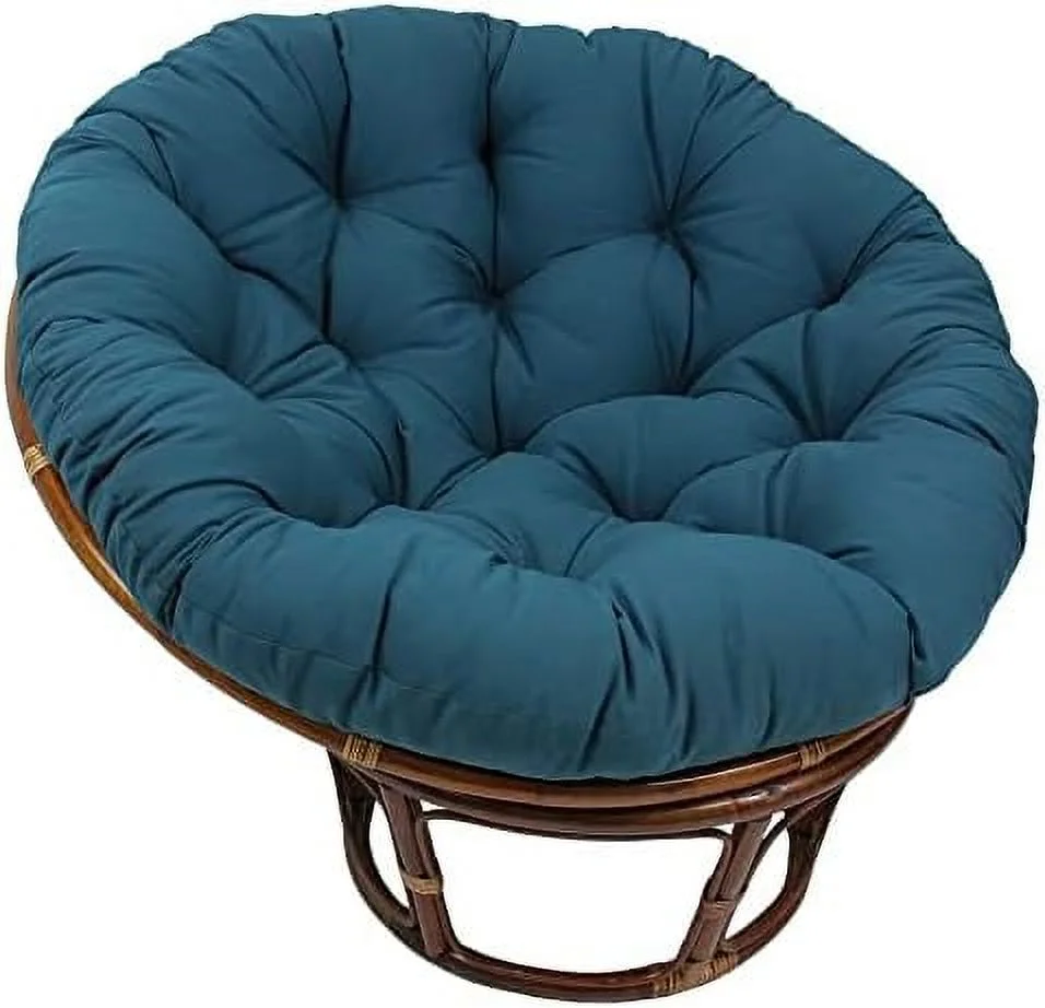 HBROLJF Bali 42-inch Papasan Chair with Twill Cushion Indigo