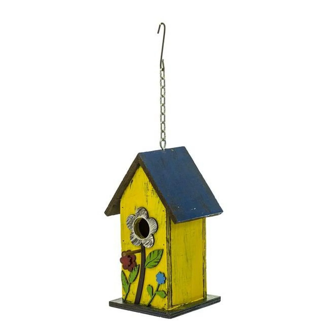 Rustic Arrow  120320 Hanging Wood Birdhouse with Flowers