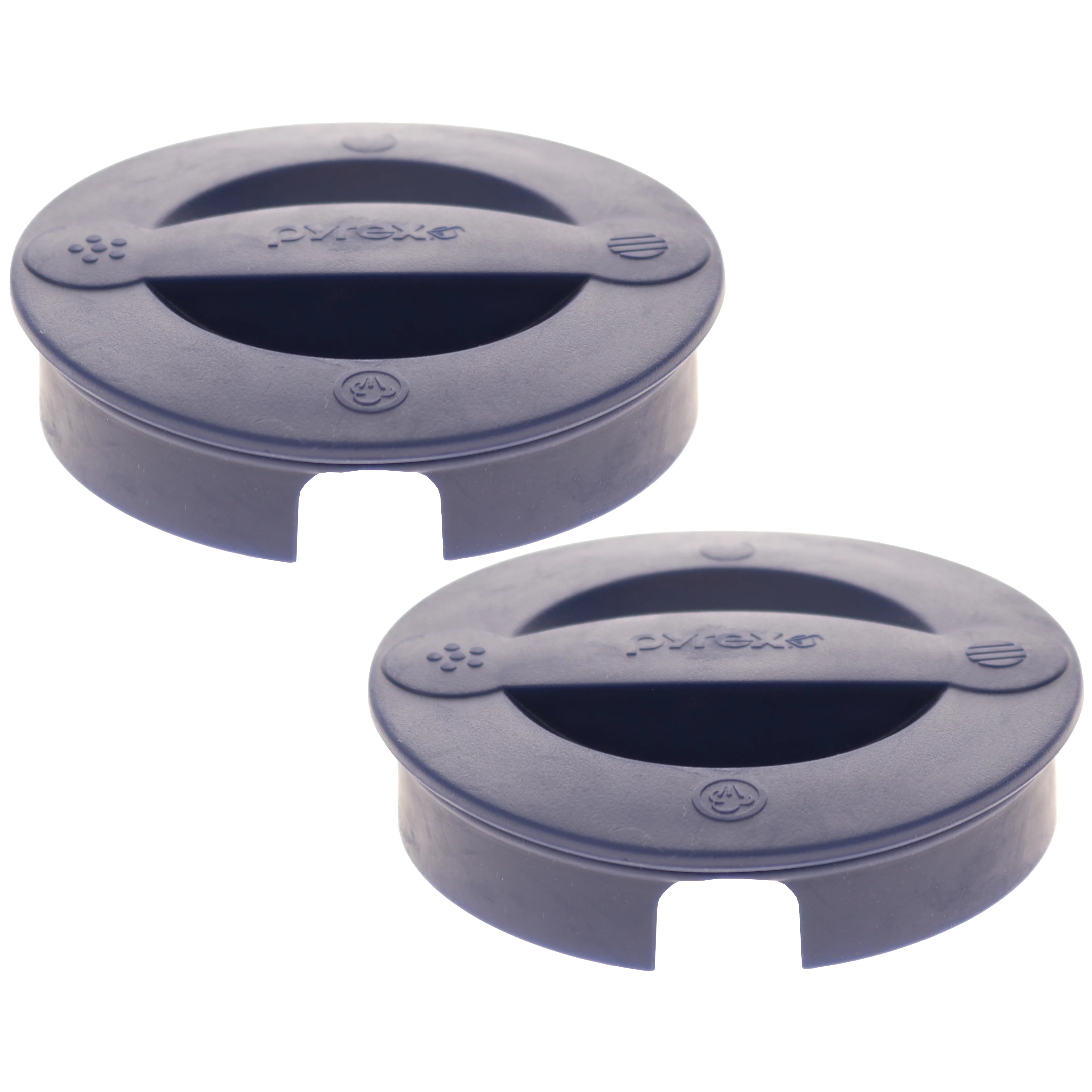 Pyrex 516-RRD-PC 2-Cup Dark Blue Measuring Cup Replacement Lid Cover (2-Pack)