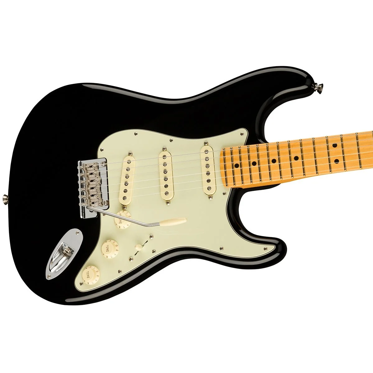 Fender American Professional II Stratocaster Electric Guitar (Black, Maple Fretboard)