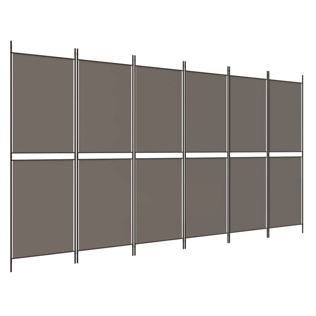 Anself 6-Panel Room Divider Anthracite 118.1