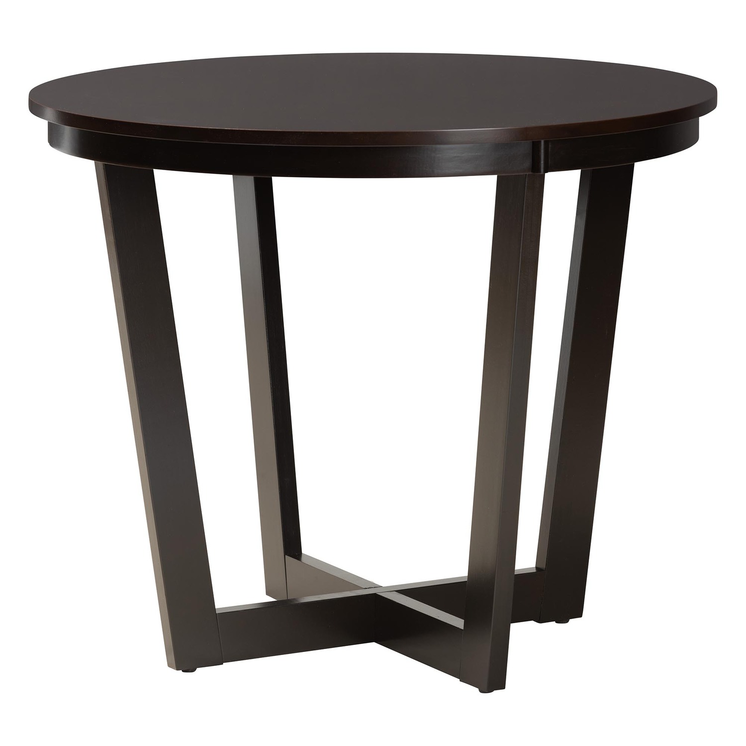 Baxton Studio Alena Sand Fabric and Dark Brown Wood 5-Piece Dining Set