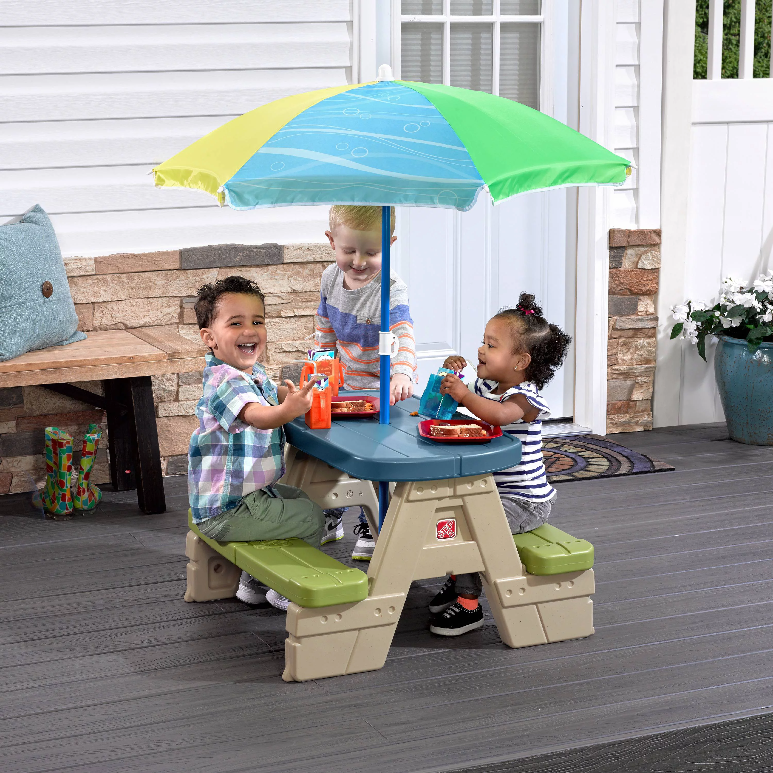 Step2 Sit & Play Kids Picnic Table with Umbrella