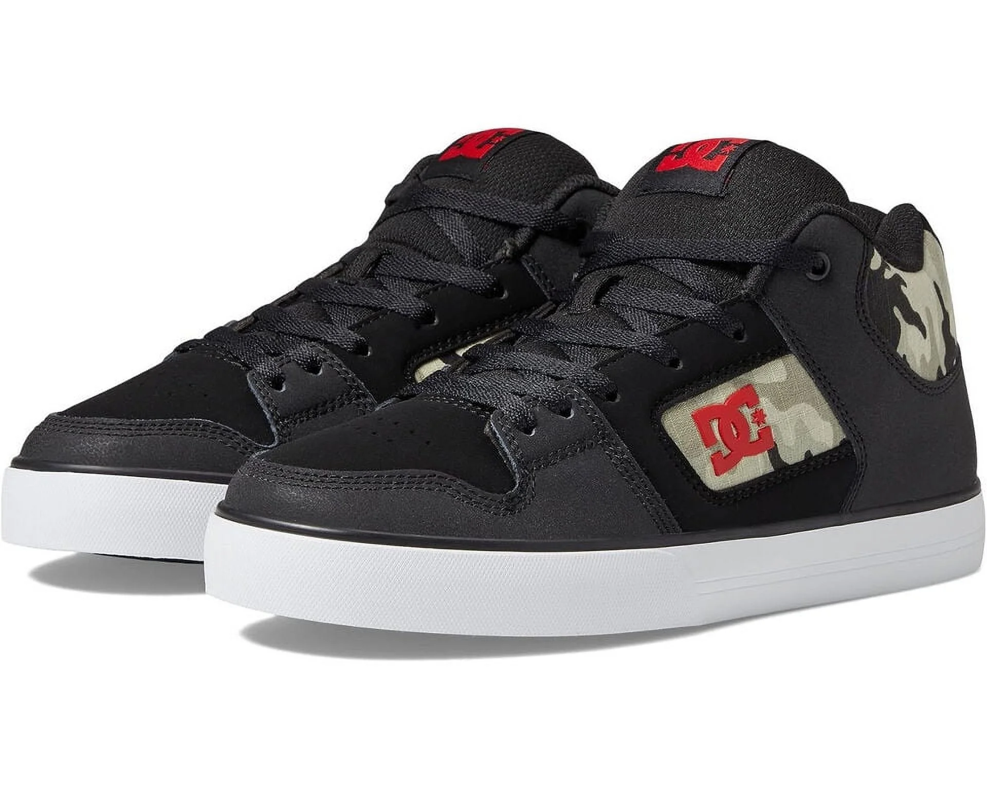 DC PURE MID SKATEBOARD TRAINER SNEAKERS MEN SHOES BLACK/CAMOUFLAGE SIZE 10.5 NEW