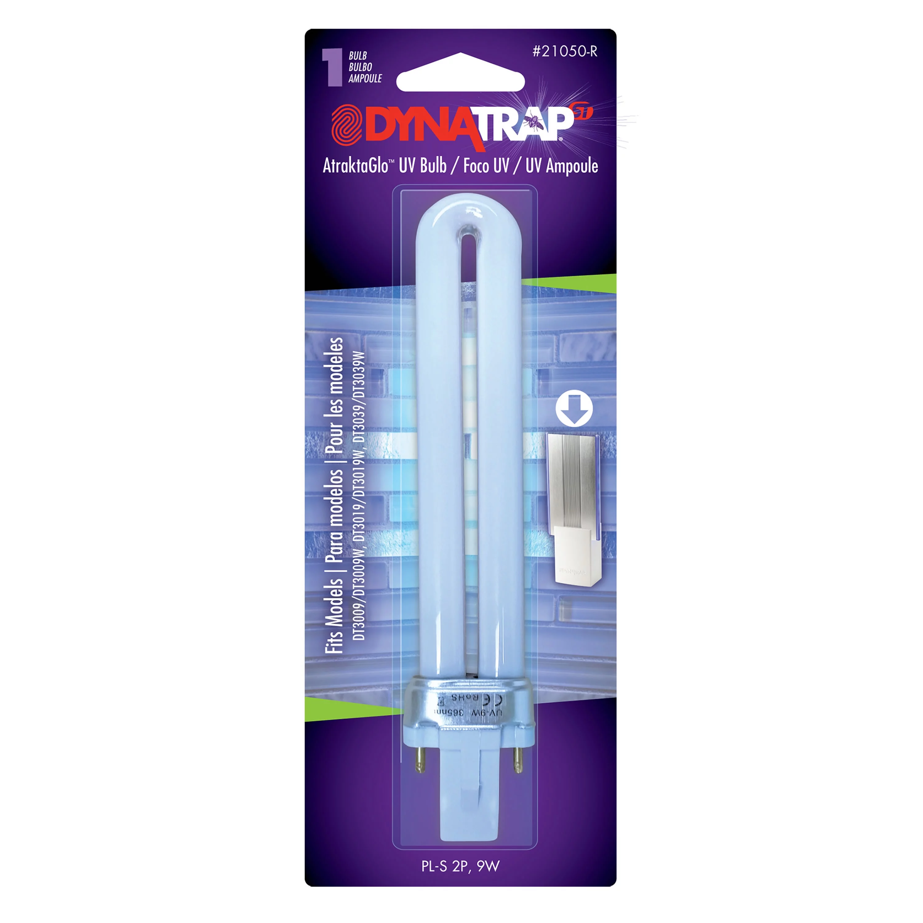 Dynatrap Indoor Insect Trap 9-Watt AtrakaGlo UV Replacement Bulb - 1 Bulb