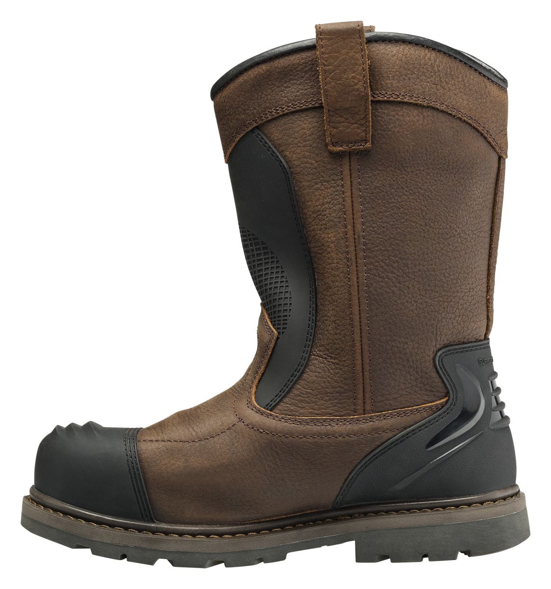 FSI FOOTWEAR SPECIALTIES INTERNATIONAL NAUTILUS Avenger Men's Hammer Wellington Carbon Toe Met Guard Work Boot Brown - A7581