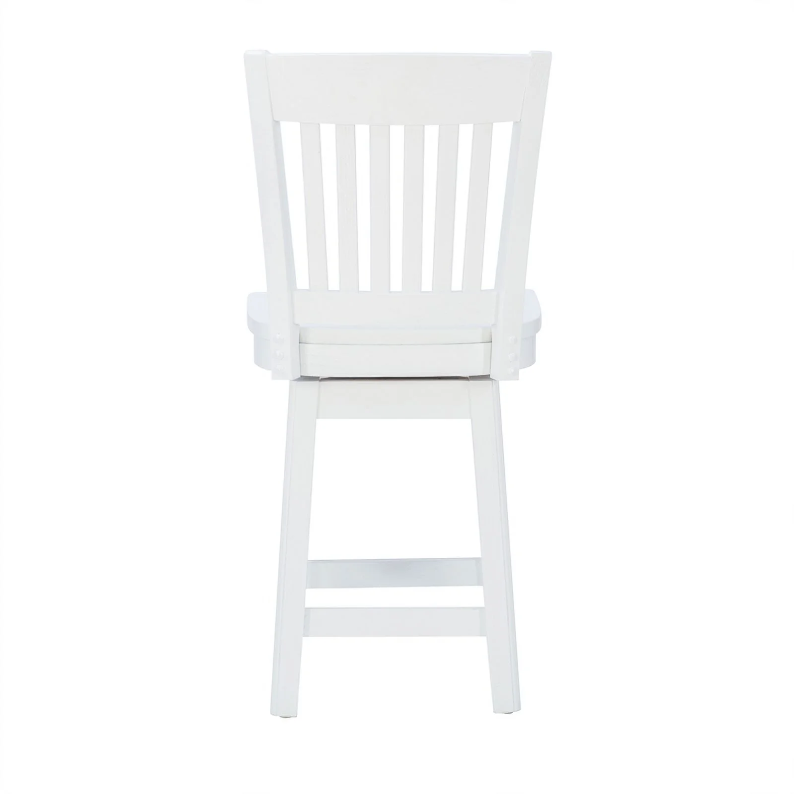 Pemberly Row Solid Beechwood Slat Back Swivel 24