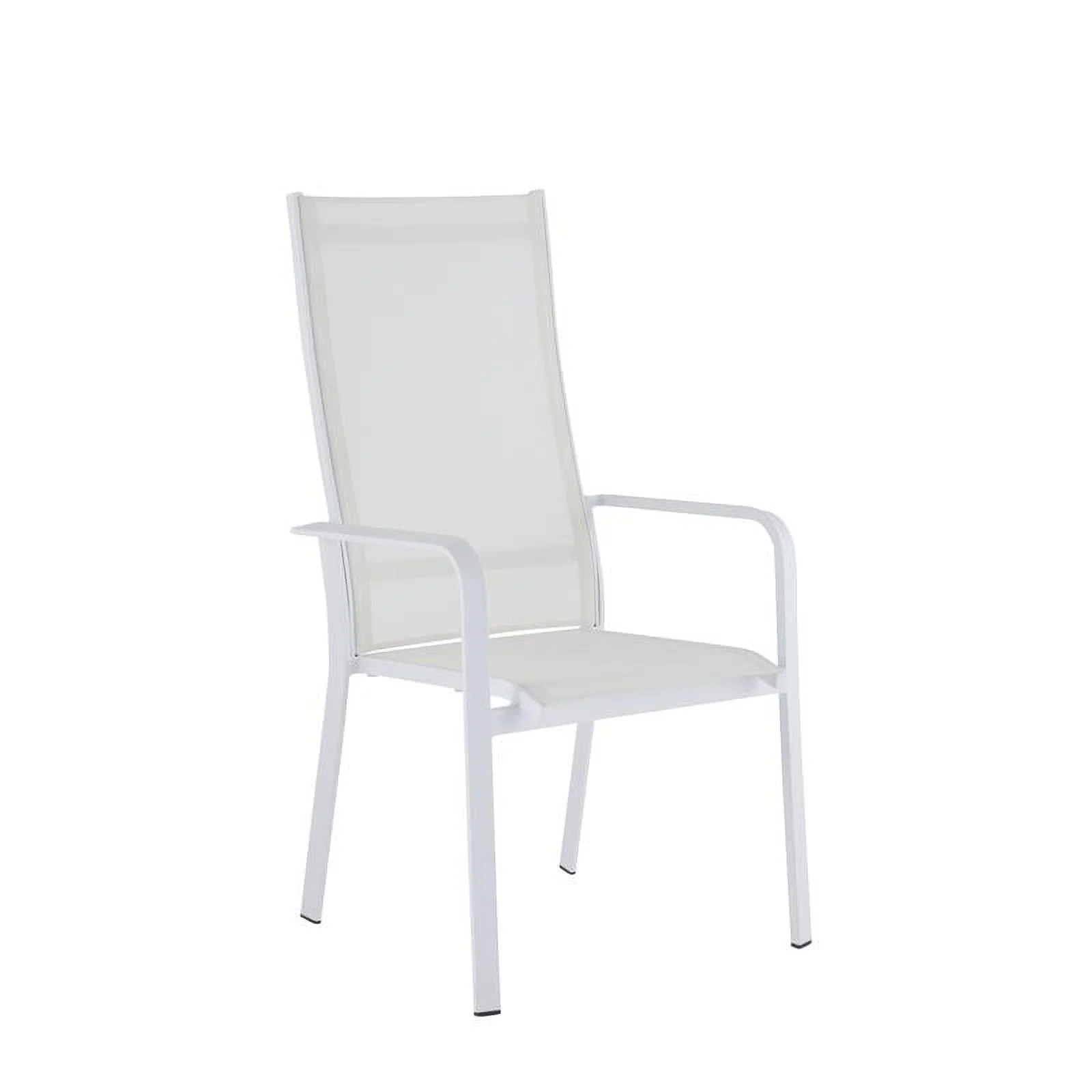 Milan Melbourne  Matte White High Back Outdoor Chair w/ Sling Seat (Set of 2)