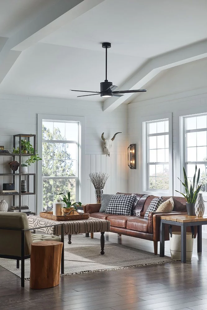 52 inch 5-Blade Ceiling Fan with Light Kit-Brushed Nickel Finish Bailey Street Home 81-Bel-4243723