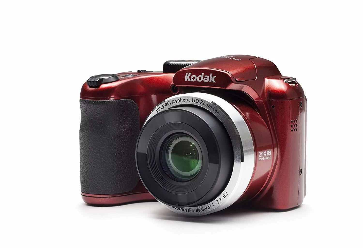 Kodak PIXPRO AZ255 Astro Zoom 16MP Digital Camera (Red) with Battery Charger, 32 GB Card Bundle