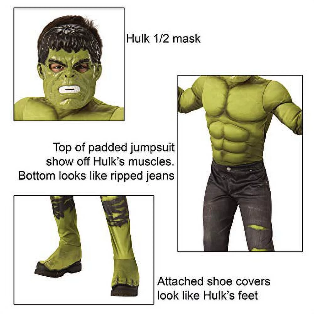 Rubie's Child's Marvel: Avengers Endgame Deluxe Hulk Costume & Mask, Medium