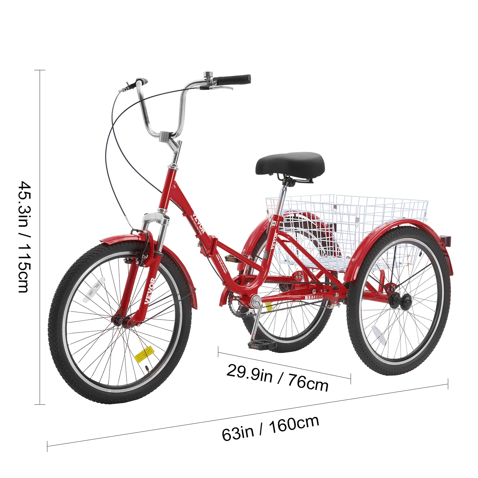 SKYSHALO Folding Adult Tricycle 24