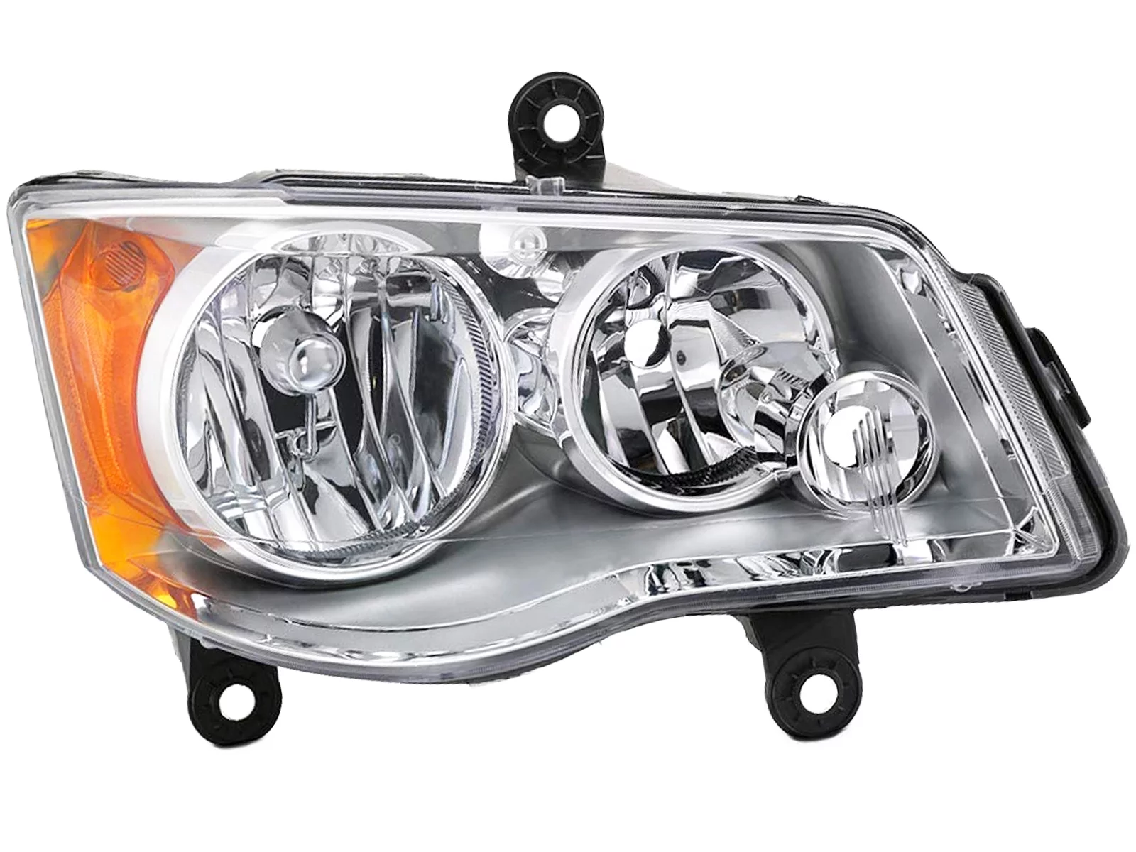 APA Replacement Chrome Head Lamp for 2008 - 2016 Town & Country Code LME 2011 - 2020 Grand Caravan Passenger Right Side CH2503192