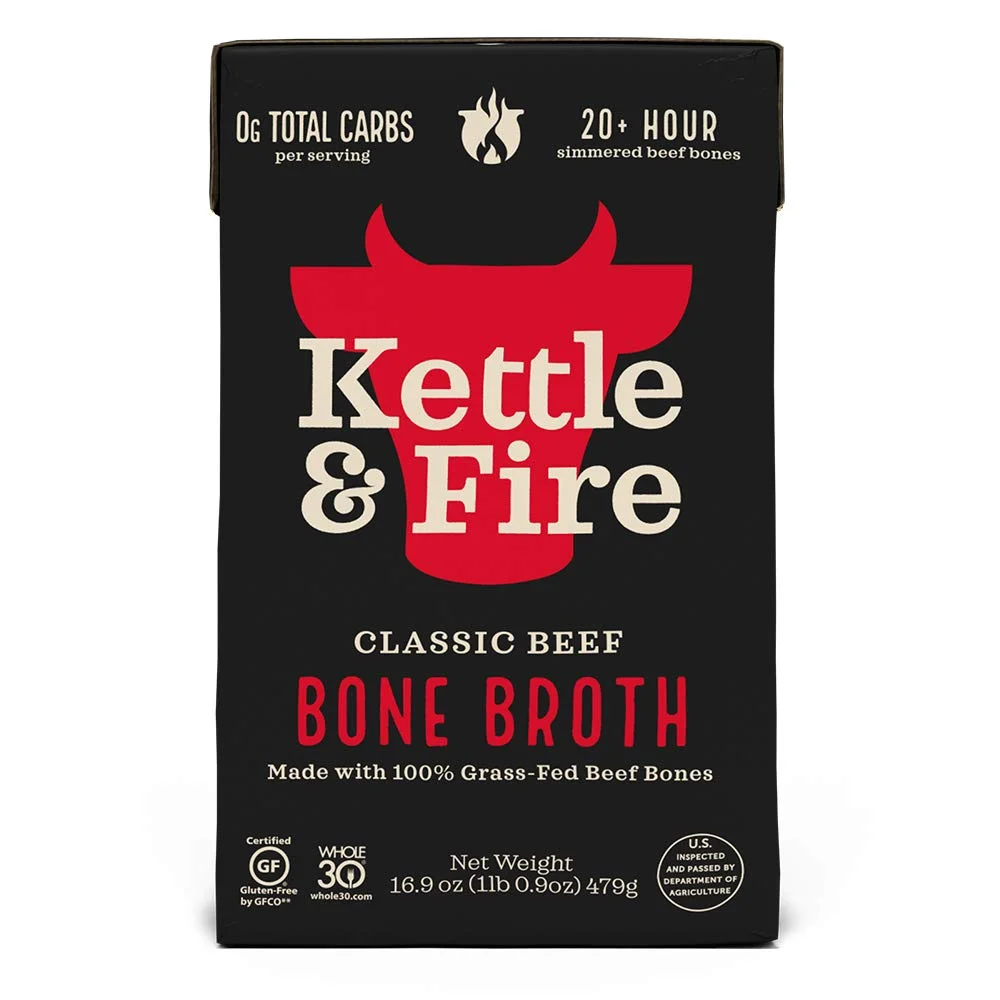 Kettle & Fire Bone Broth Beef 16.2 fl oz Pack of 3