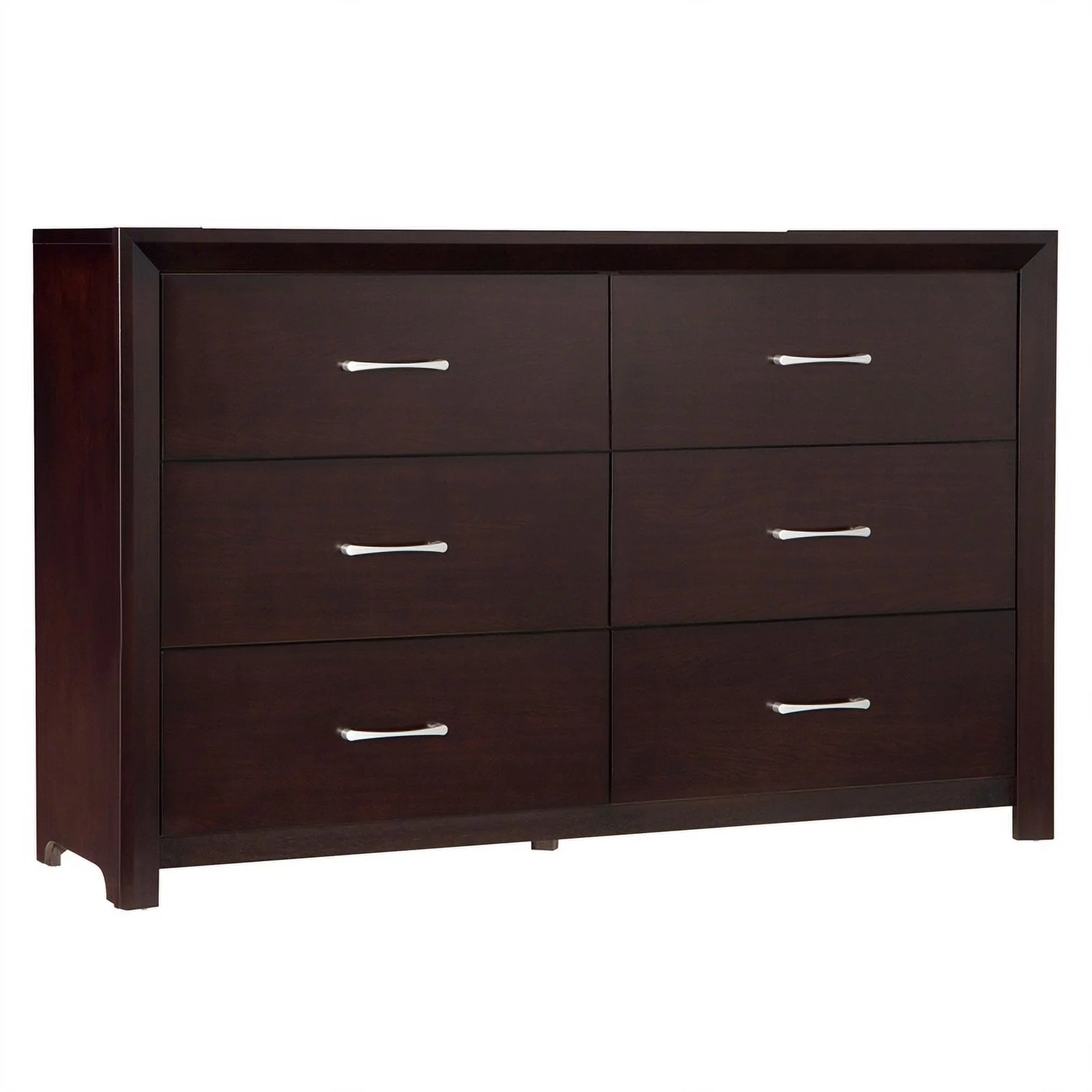 Pemberly Row 6-Drawers Contemporary Wood Dresser in Espresso