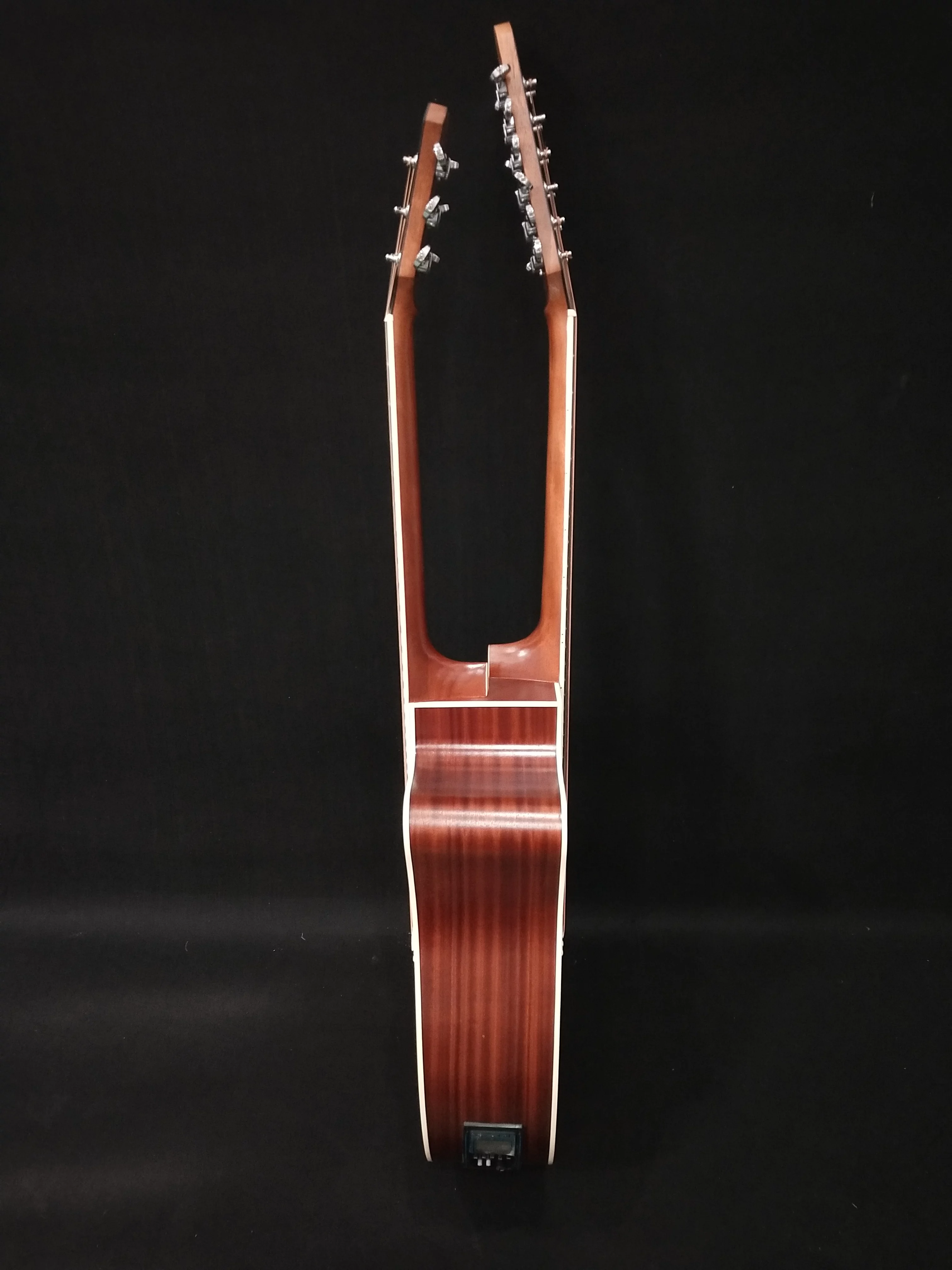 12 String Acoustic / 6 String Acoustic, Double Sided, Dreadnought, Travel, Busuyi Guitar, (Sunset) All Levels