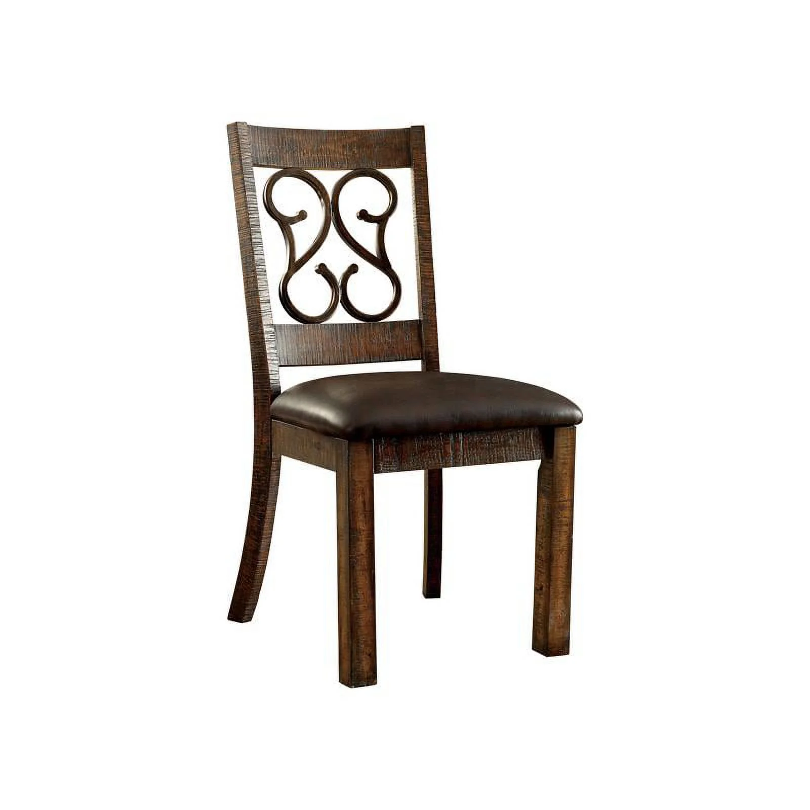 Furniture of America Arlyne Rustic Walnut Wood 6-Piece Dining Set with Bench