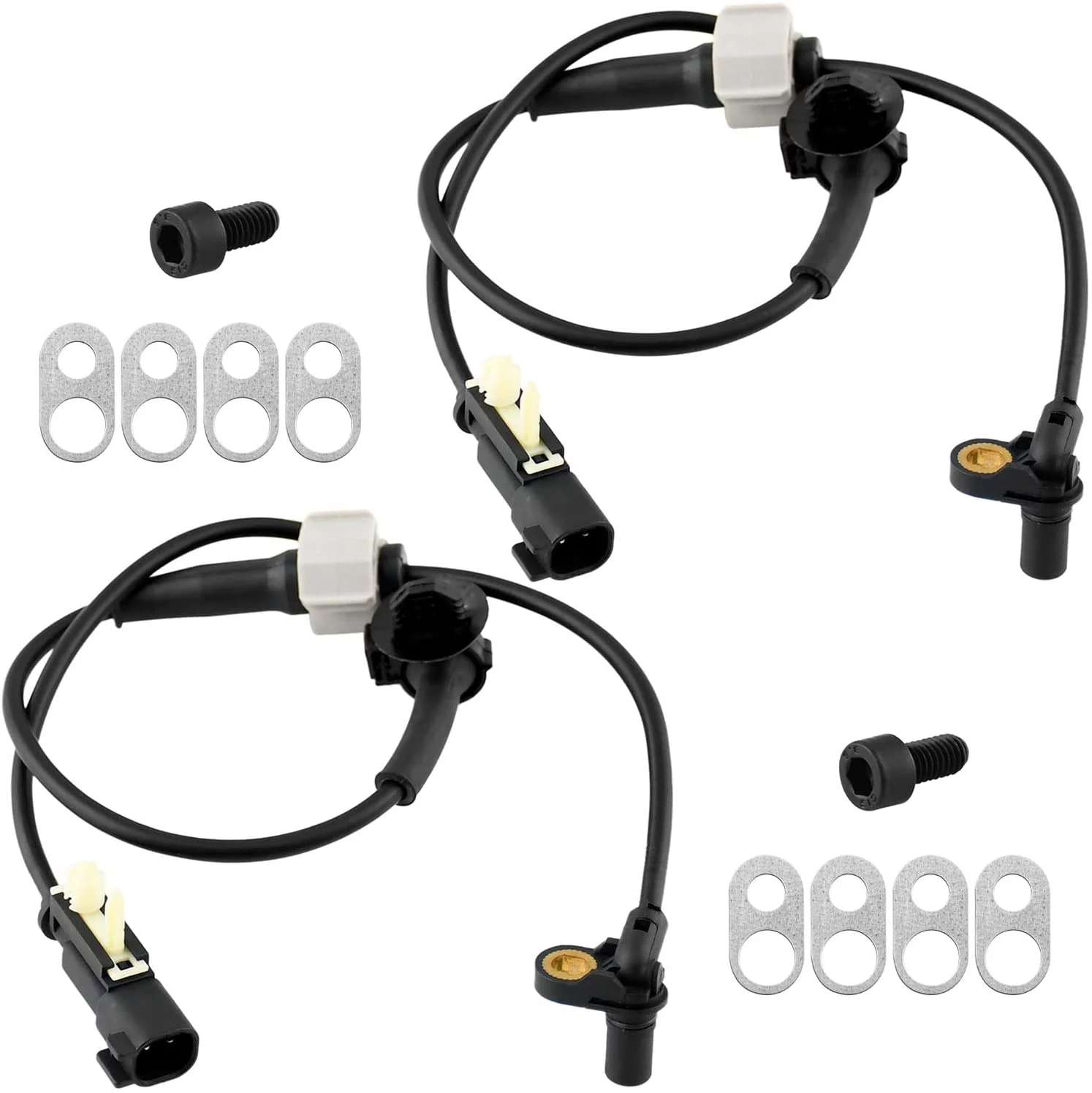 JADODE Front Wheel Speed ABS Sensor Replacement for Cadillac Escalade XTS, Chevrolet Silverado 1500 Suburban Tahoe, GMC Sierra 1500 Limited Yukon XL-Wheel Speed ABS Assembly 2 Pack