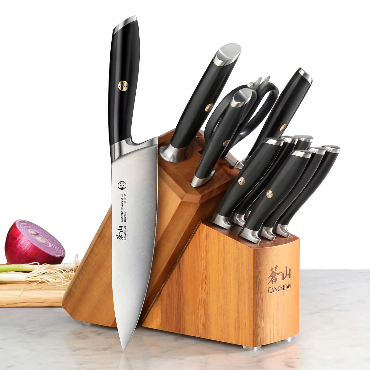 Cangshan L Series 12-Piece German Steel Forged Knife Set – Black