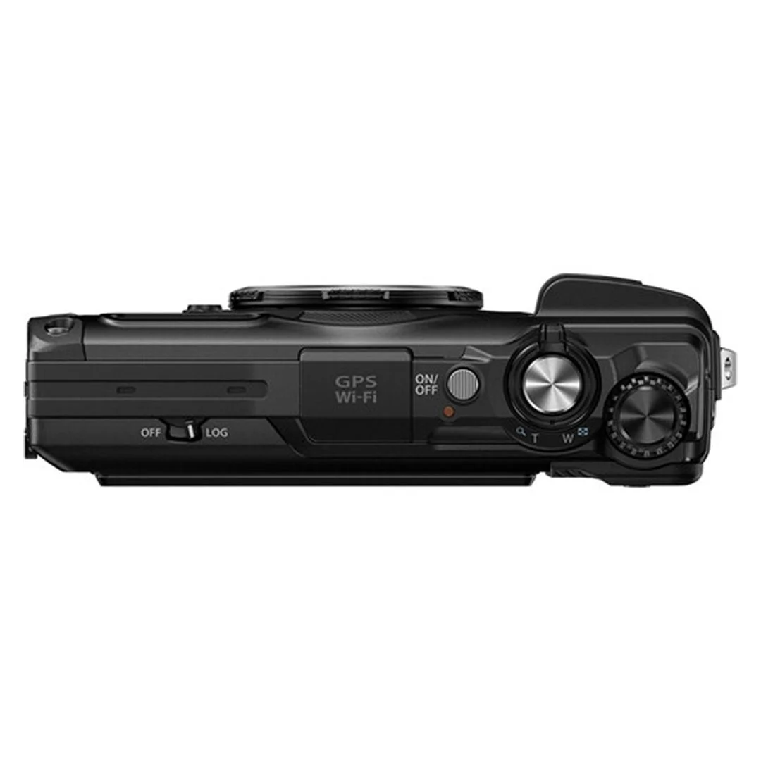 Olympus OM SYSTEM Tough TG-7 Digital Camera (Black) + SanDisk 64GB Memory Card + Case ZeeTech Accessory Bundle (Advanced Kit)