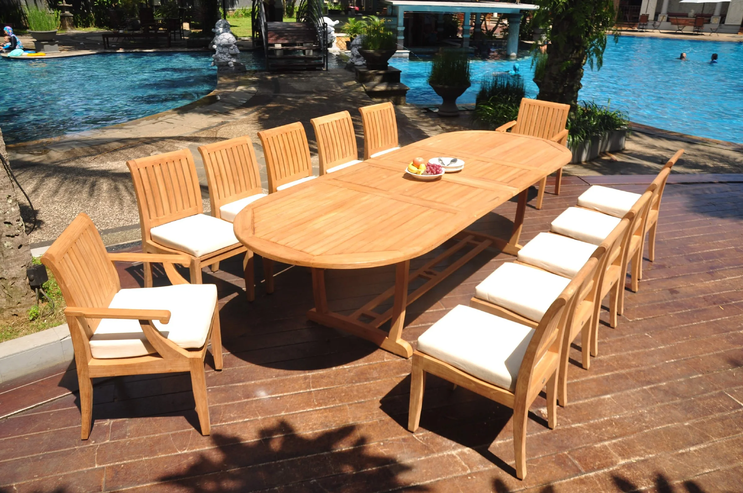 Grade-A Teak Dining Set: 12 Seater 13 Pc: 118