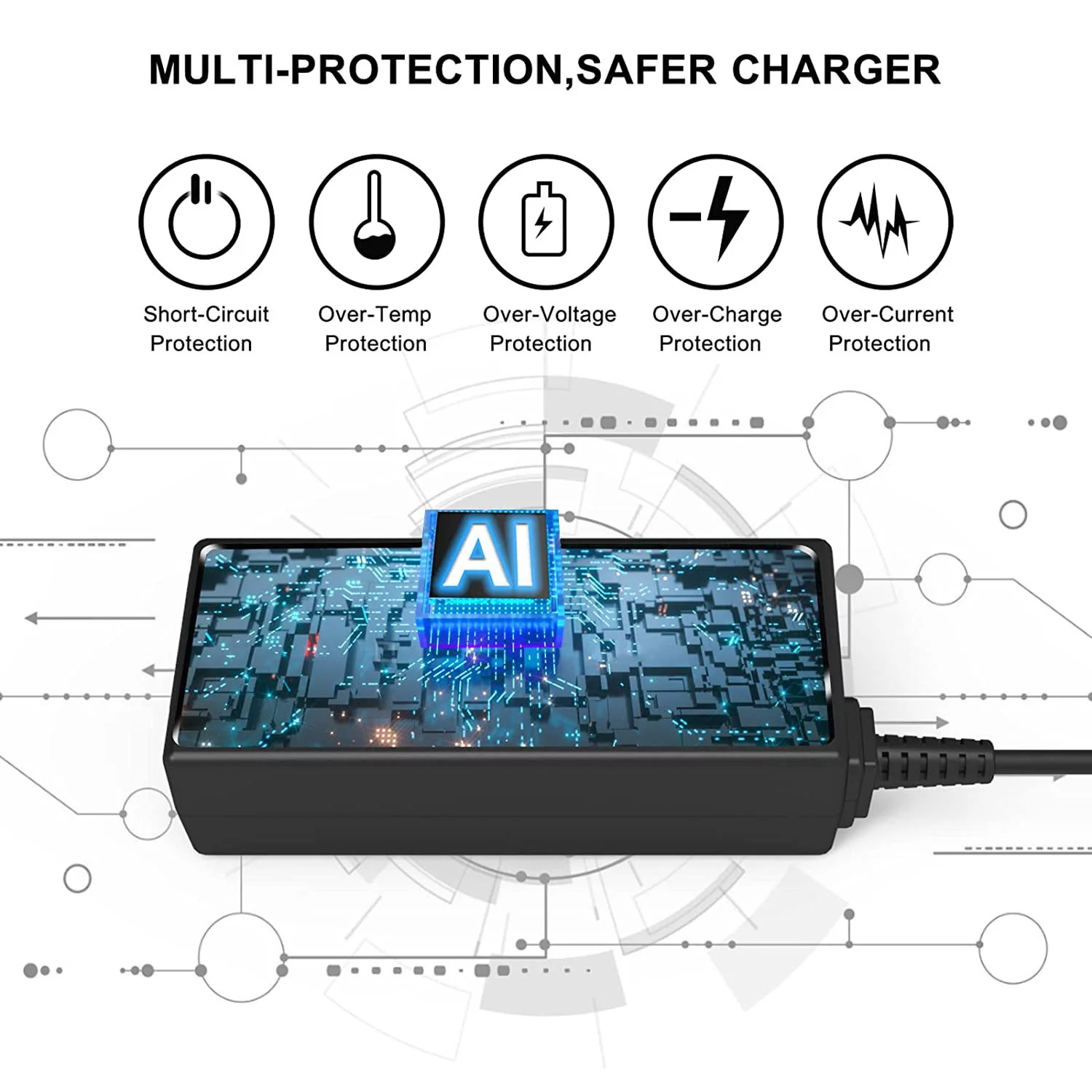 K-MAINS Compatible AC/DC Adapter Replacement for ACER Curved ED273 Wmidx 27