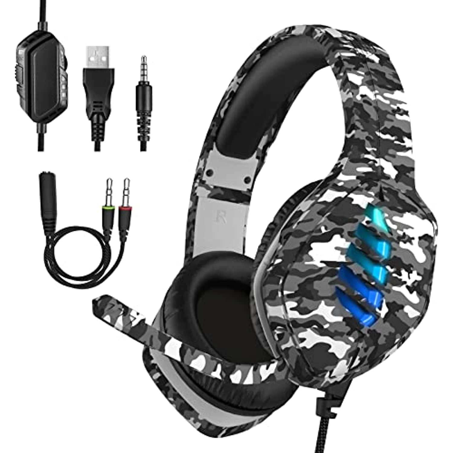 targeal Gaming Headset with Microphone - for PC, PS4, PS5, Switch, Xbox One, Xbox Series X|S - 3.5mm Jack Gamer Headphone with Noise Canceling Mic