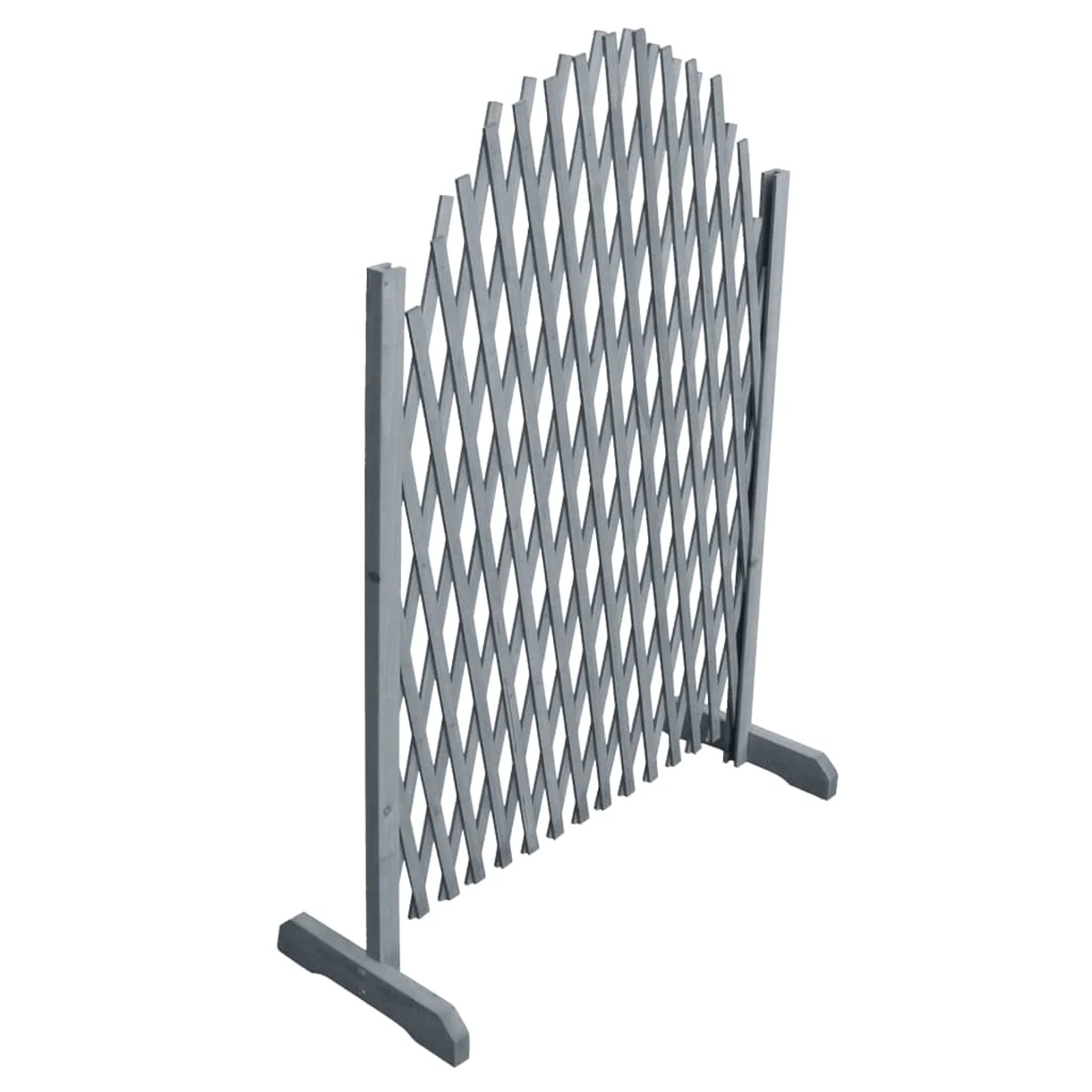 ikayaa Trellis Fence Solid Firwood 5.9'x3.3' Gray