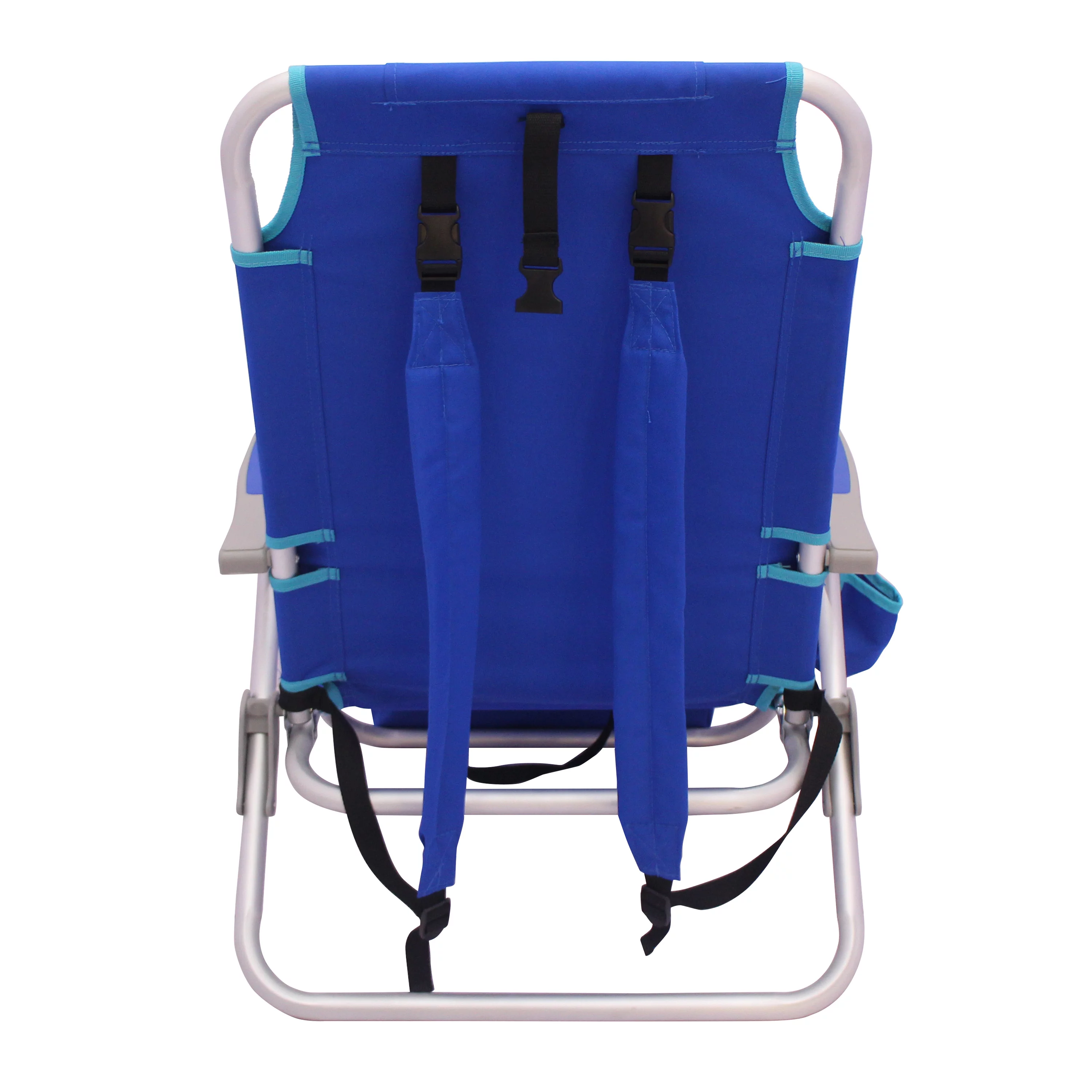 2-Pack Mainstays Reclining Beach & Event Backpack Chair with Cooler Bag Blue