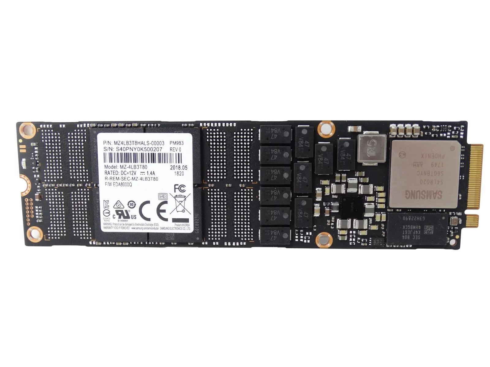Samsung MZ4LB3T8HALS-00003 PM983 3.84TB NVMe PCIe3x4 NF1 30.5x110mm SSD