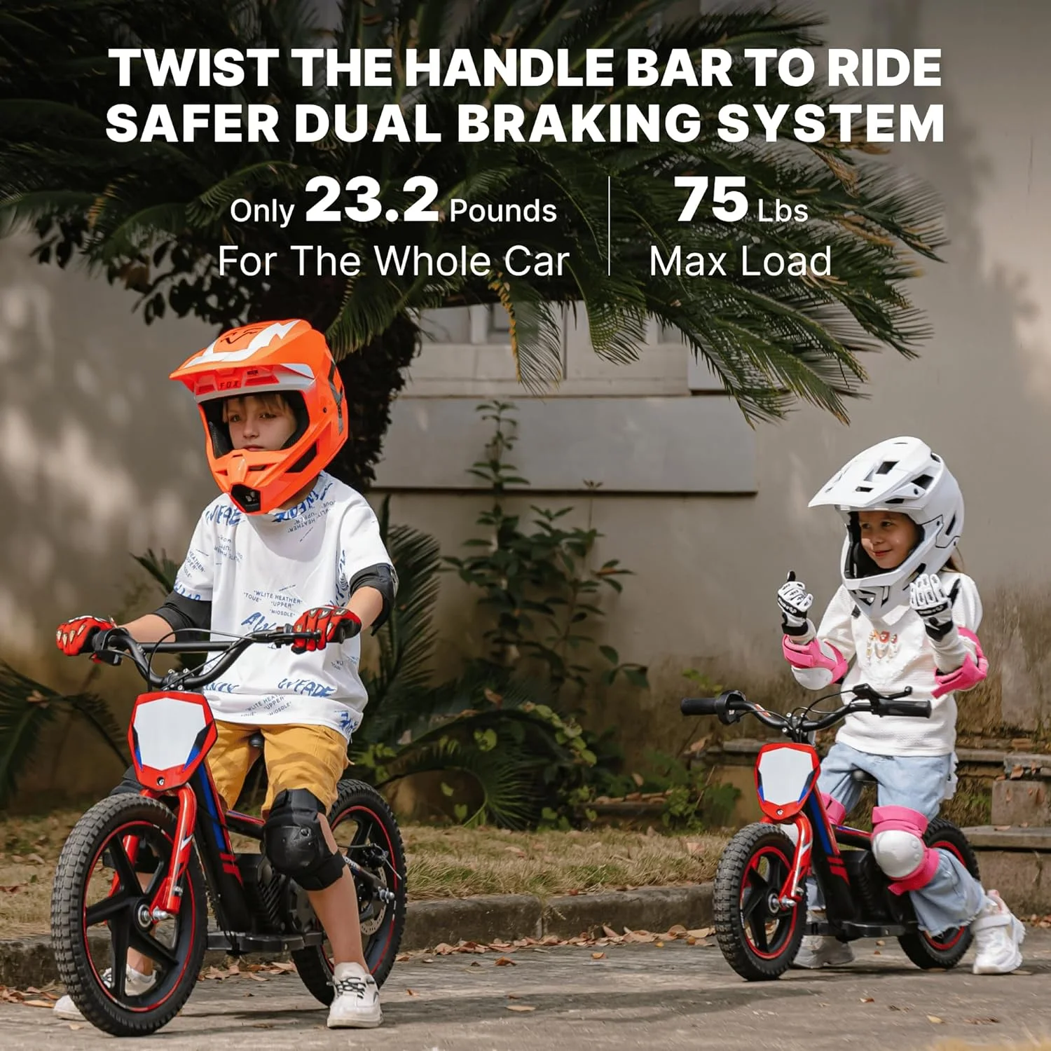 Lightweight Electric Dirt Bike for Kids, 170W Powerful Racing Grade Electric Motorcycle Up to 10MPH，24V Detachable Battery, 12-Inch Off-Road Tires, Adjustable Seat - Ideal for Ages 3-6