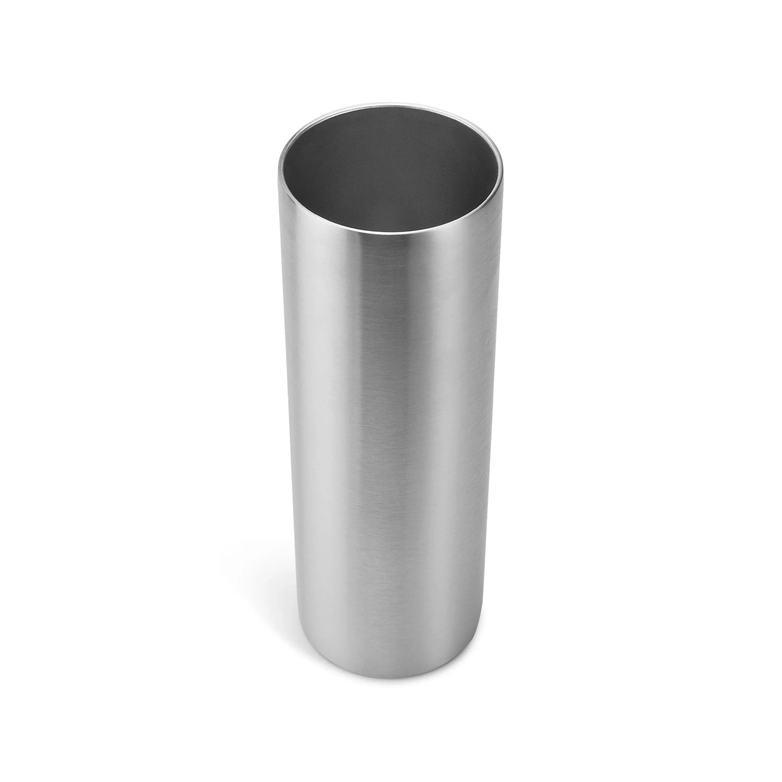 Makerflo Destash 30 Oz, 25 Pack Skinny Insulated Tumblers, Stainless Steel, Silver