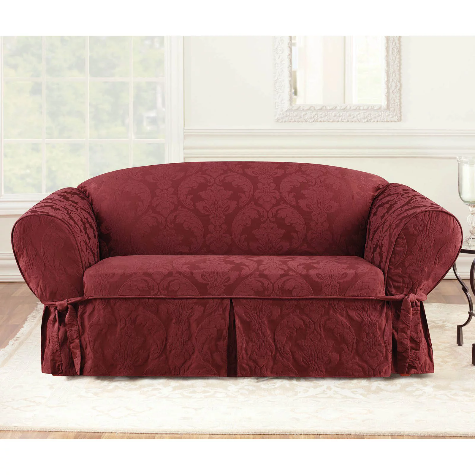 Sure Fit Matelasse Damask Sofa Slipcover