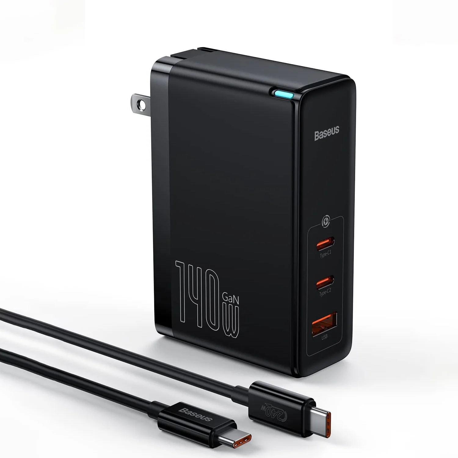 Baseus 140W GaN 5 Pro USB Type C Charger PD 3.1 QC Quick Charge USBC Fast Charging Charger For MacBook Pro iPhone 15 Samsung