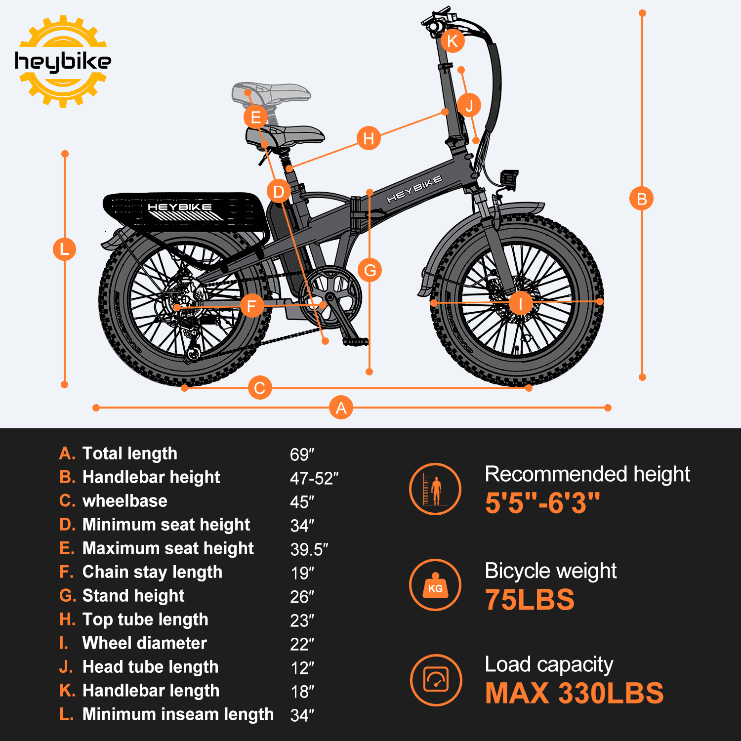 Heybike Mars 2.0 Electric Bike Foldable 20