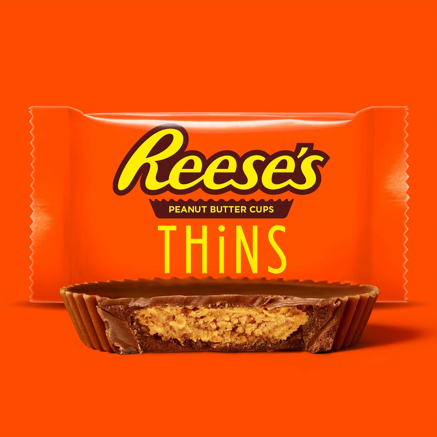 Reese's Thins Milk Chocolate Peanut Butter Cups Candy, Packs 3.1 oz, 8 Count