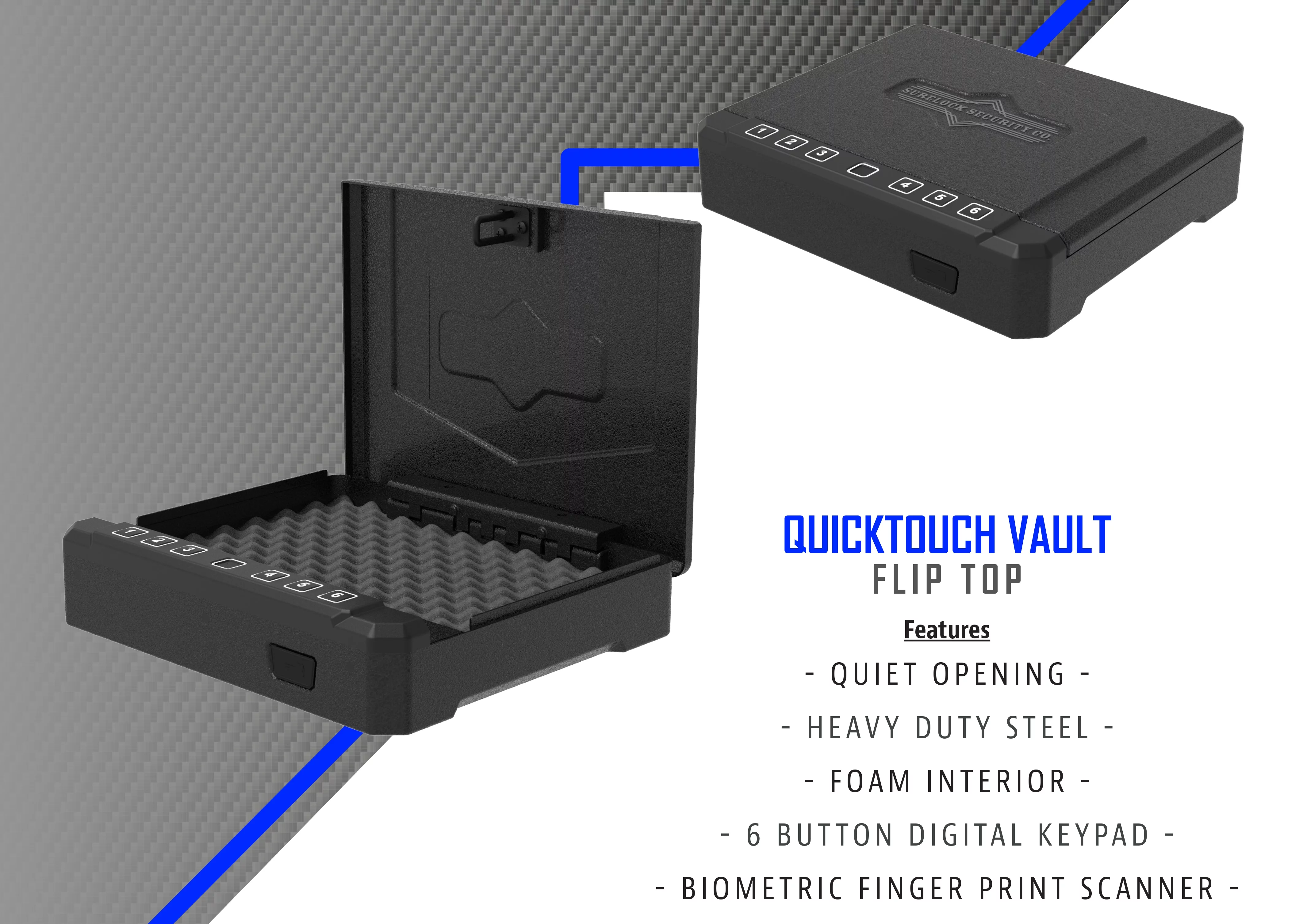 QuickTouch Flip Top Vault Digital + Bio