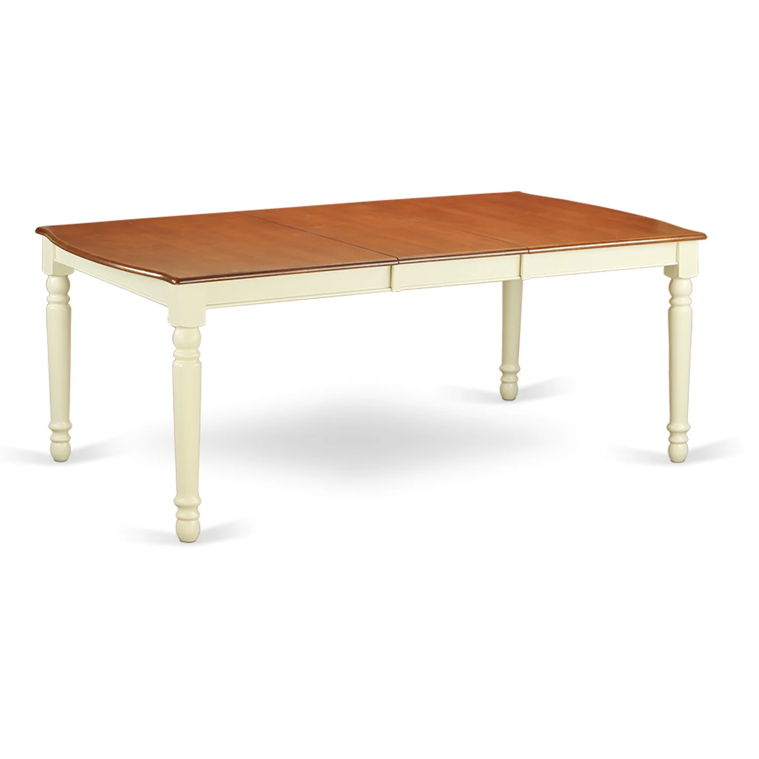 HomeStock Retro Revival 5Pc Rectangular 60/78 Inch Table With 18 In Leaf And 4 Double X Back Chairs