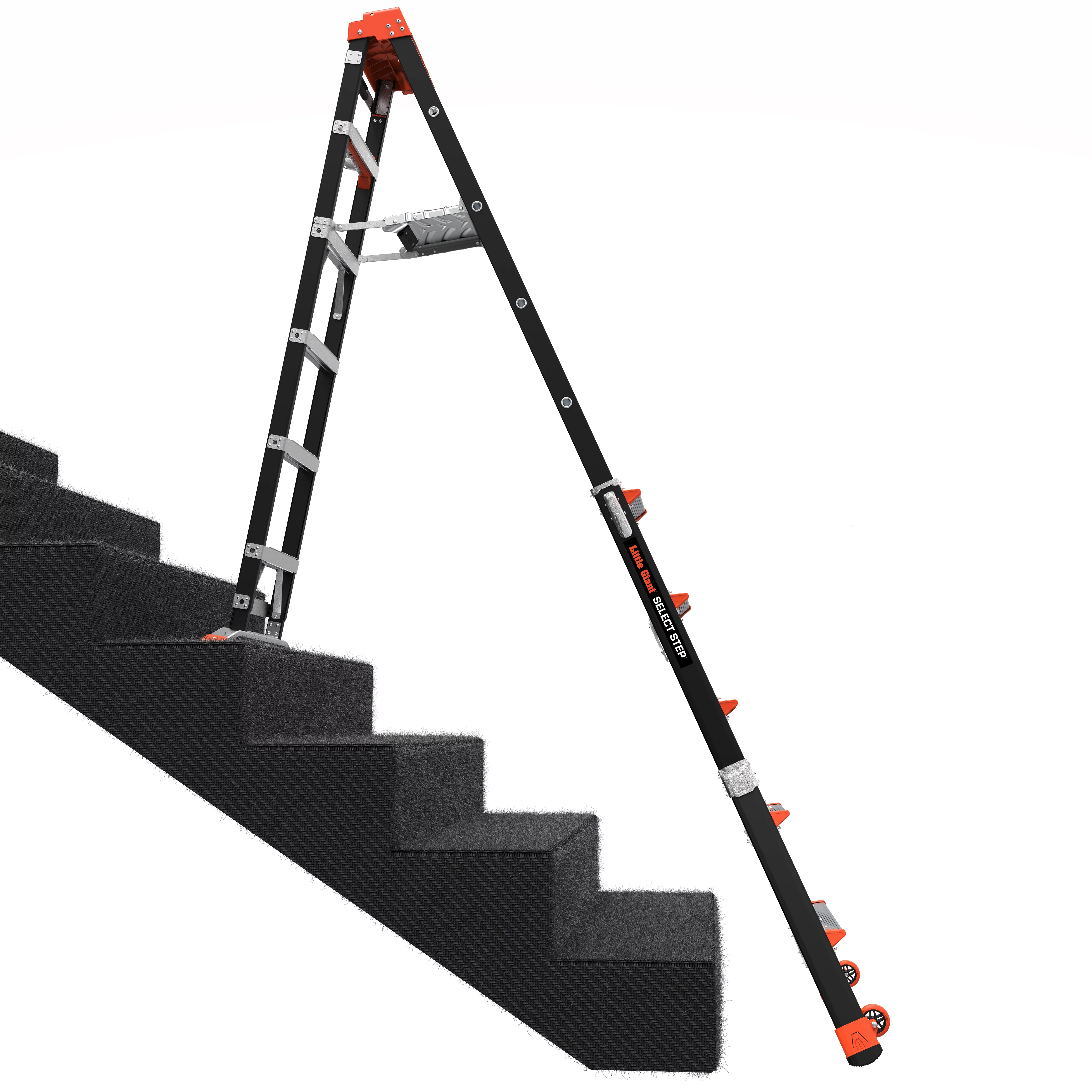 Little Giant Select Step, Model 6-10 ft, 375 lbs Rated, Fiberglass Adjustable Stepladder