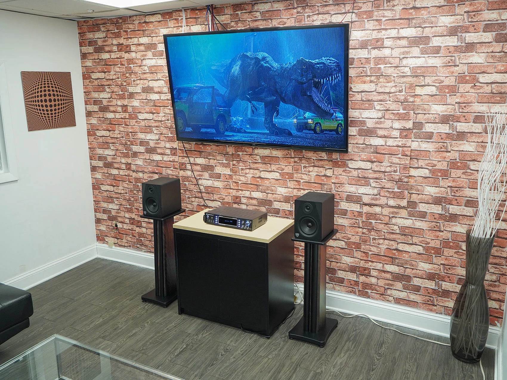 (2) Rockville SS28D Dark Wood Grain 28