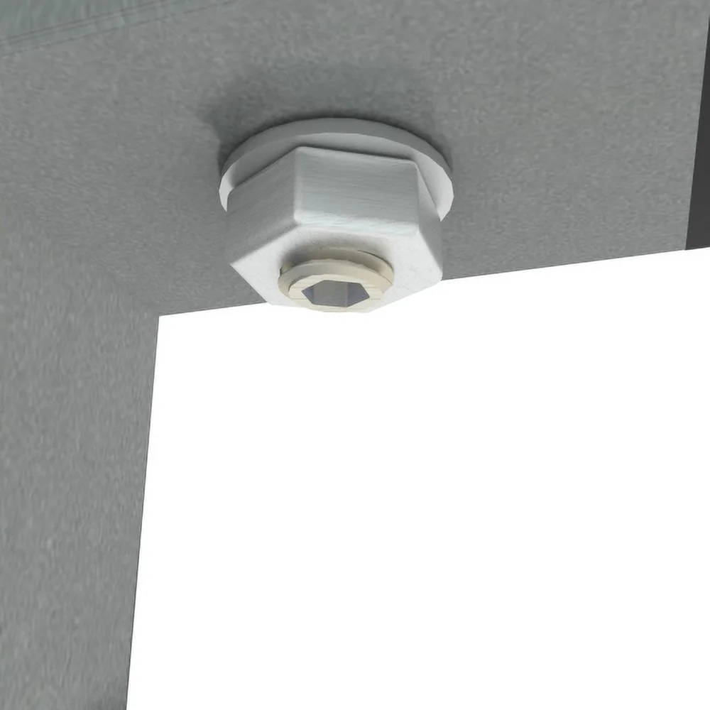 Tempered Glass Side Table Clear Glass & Solid Metal Legs Modern Simple Style (Gray)