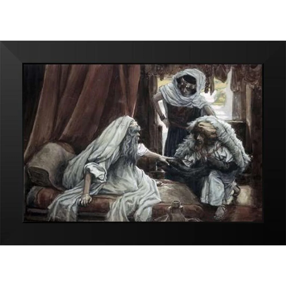 Tissot, James 14x11 Black Modern Framed Museum Art Print Titled - Jacob Deceives Isaac