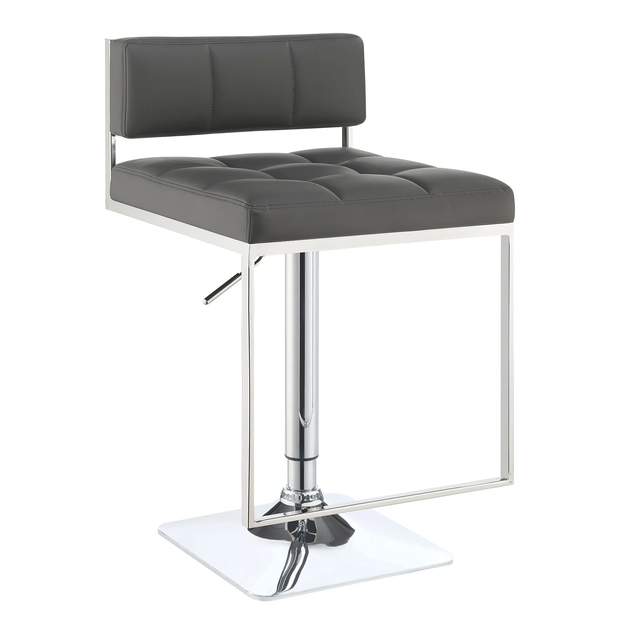 Olivia Chrome Adjustable Bar Stool Black Black Finish, Chrome Finish, Metal Finish