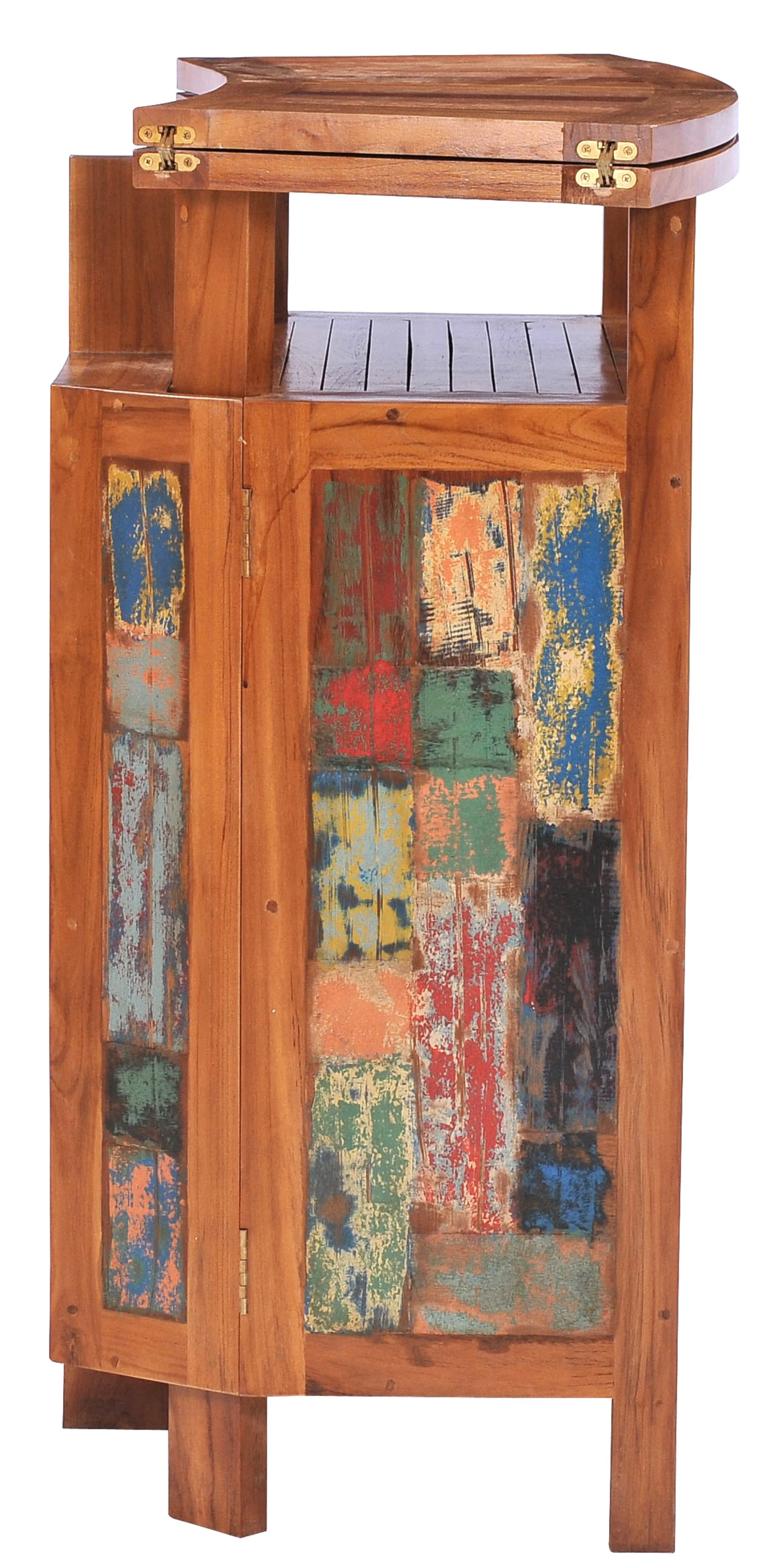 Marina Del Rey Folding Bar Made From Recycled Teak Wood Boats